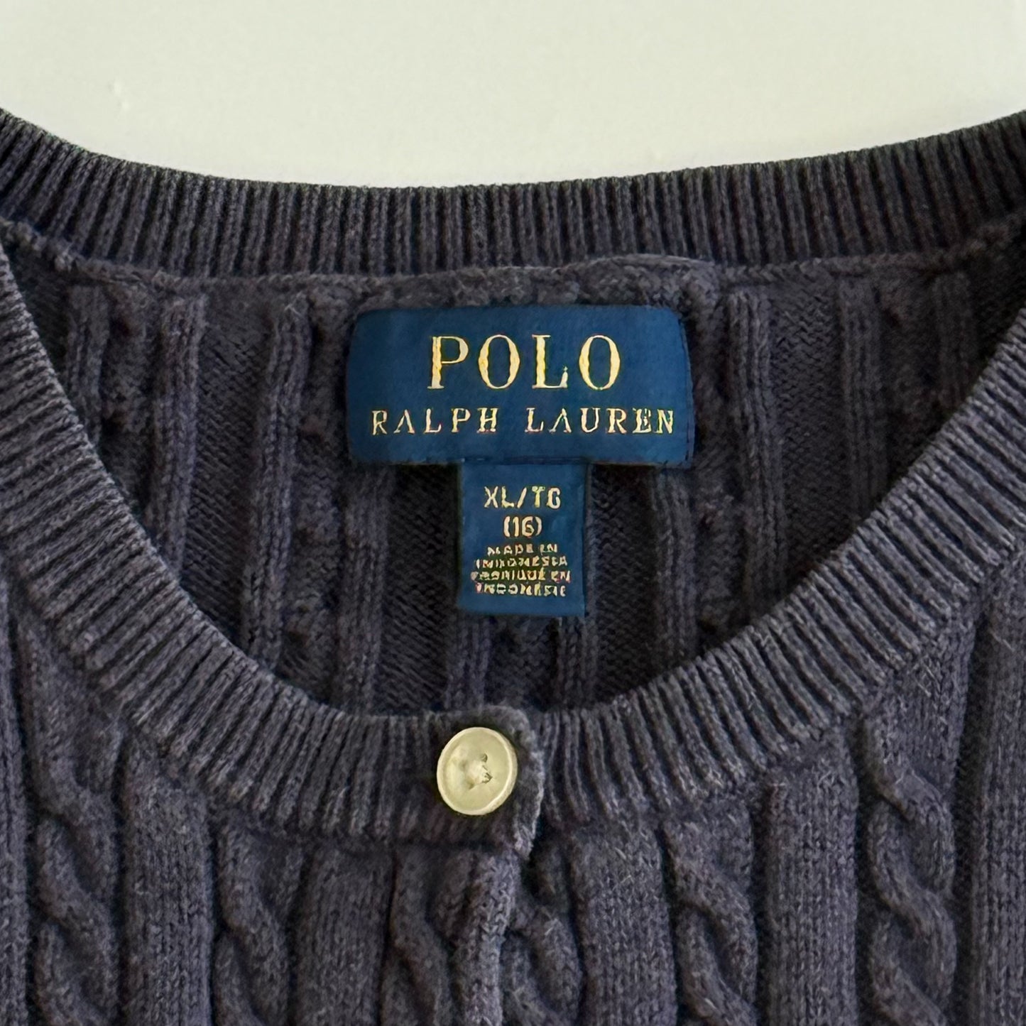Ralph Lauren Cable Knit Cardigan - Small