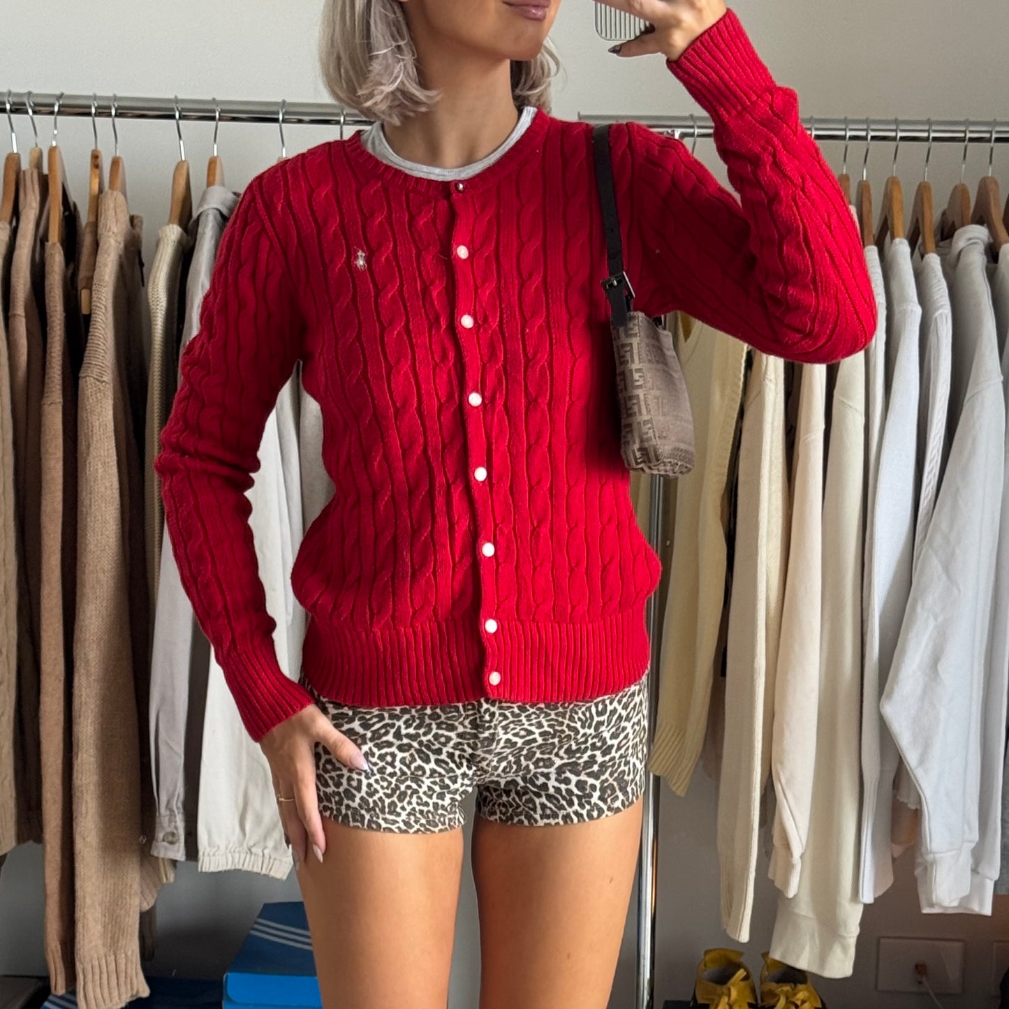 Ralph Lauren Cable Knit Cardigan - Small