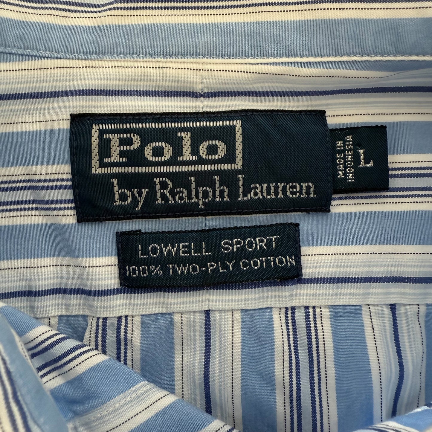 Ralph Lauren Striped Button Up Shirt - Large