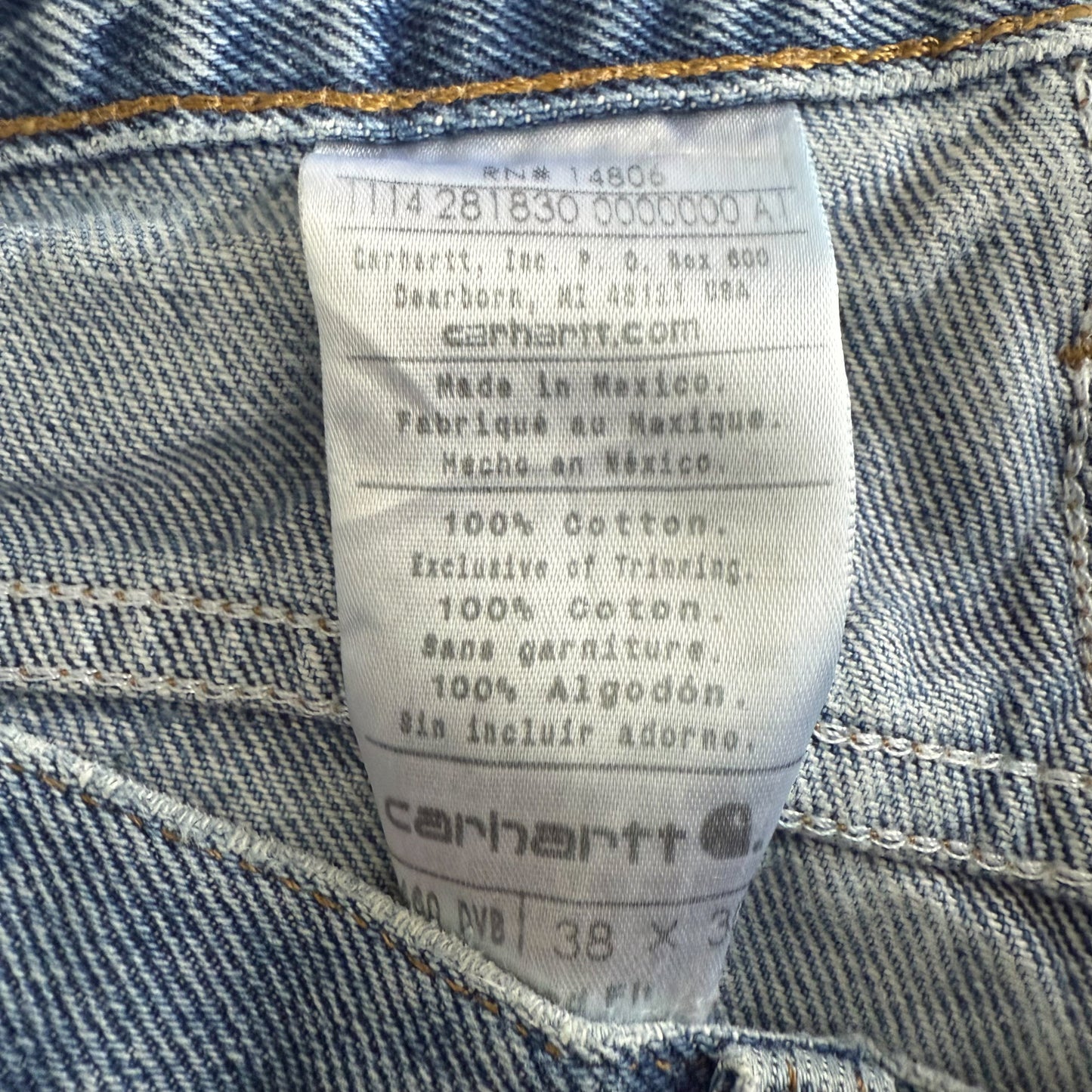 Carhartt Wide Leg Jeans - 38 X 30