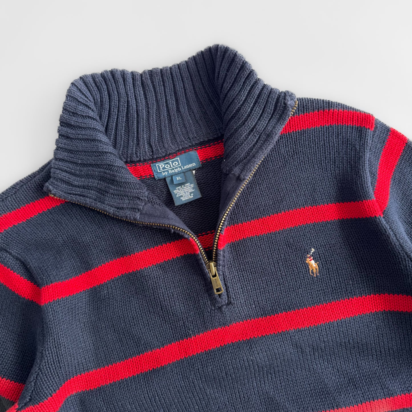 Ralph Lauren Striped Quarter Zip - Small