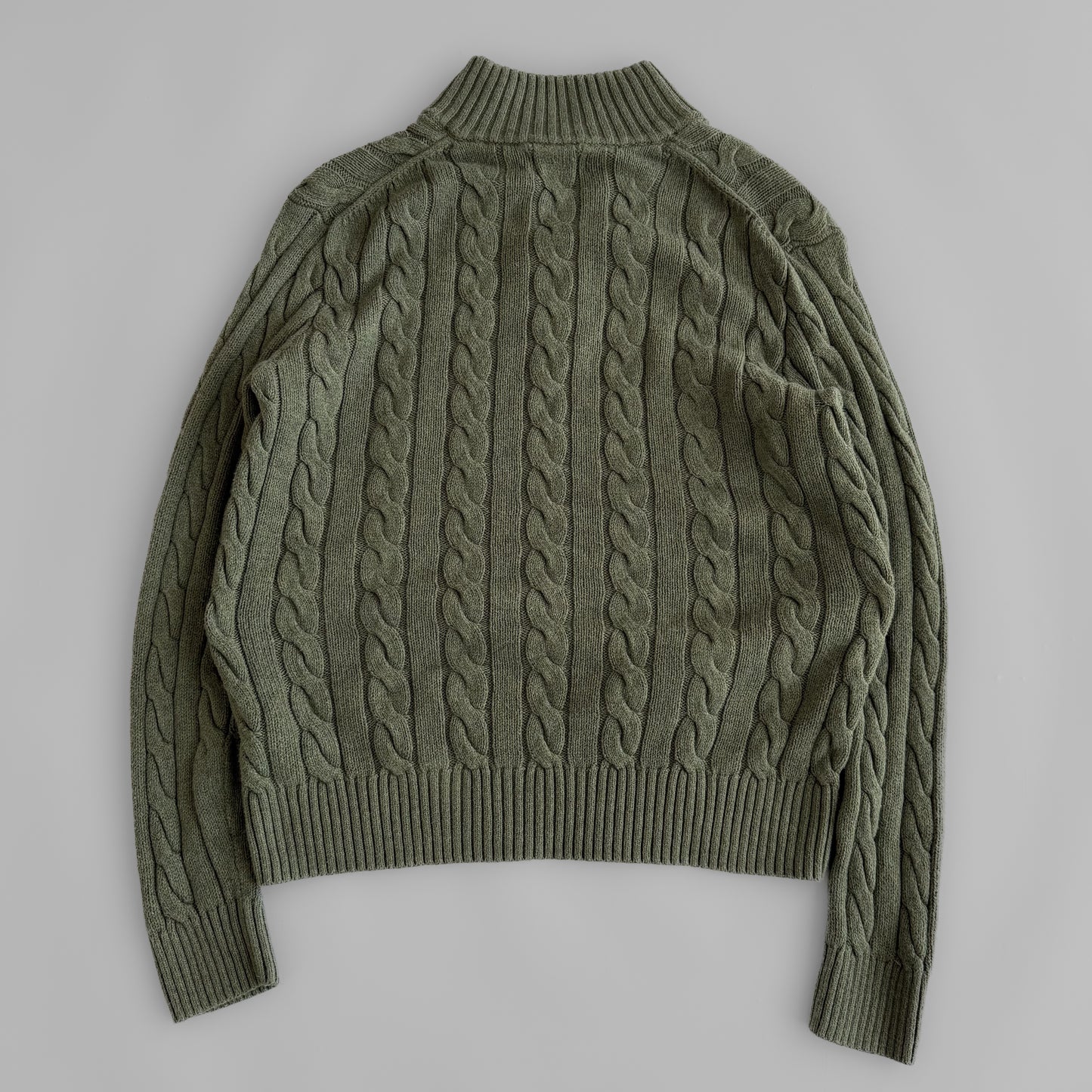 Ralph Lauren Cable Knit Quarter Zip - Large