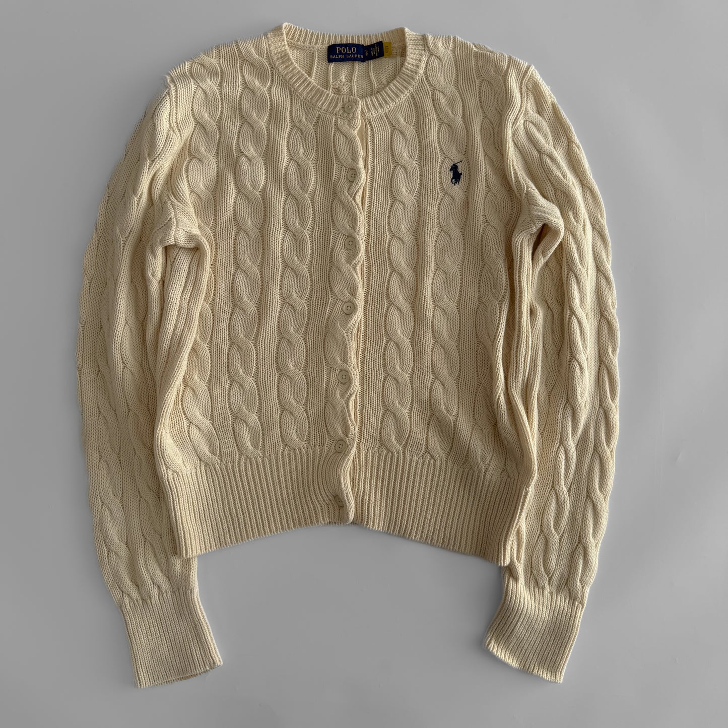 Ralph Lauren Cable Knit Cardigan - Large