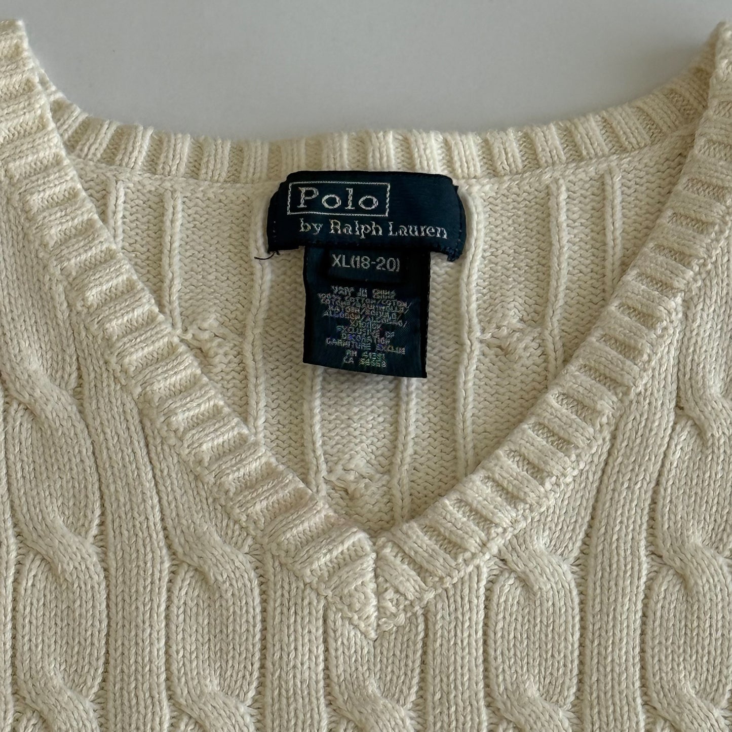 Ralph Lauren Cable Knit Vest - Medium