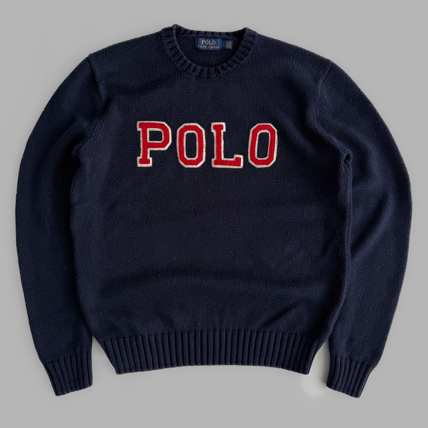 Ralph Lauren Spell Out Heavy Knit - Small