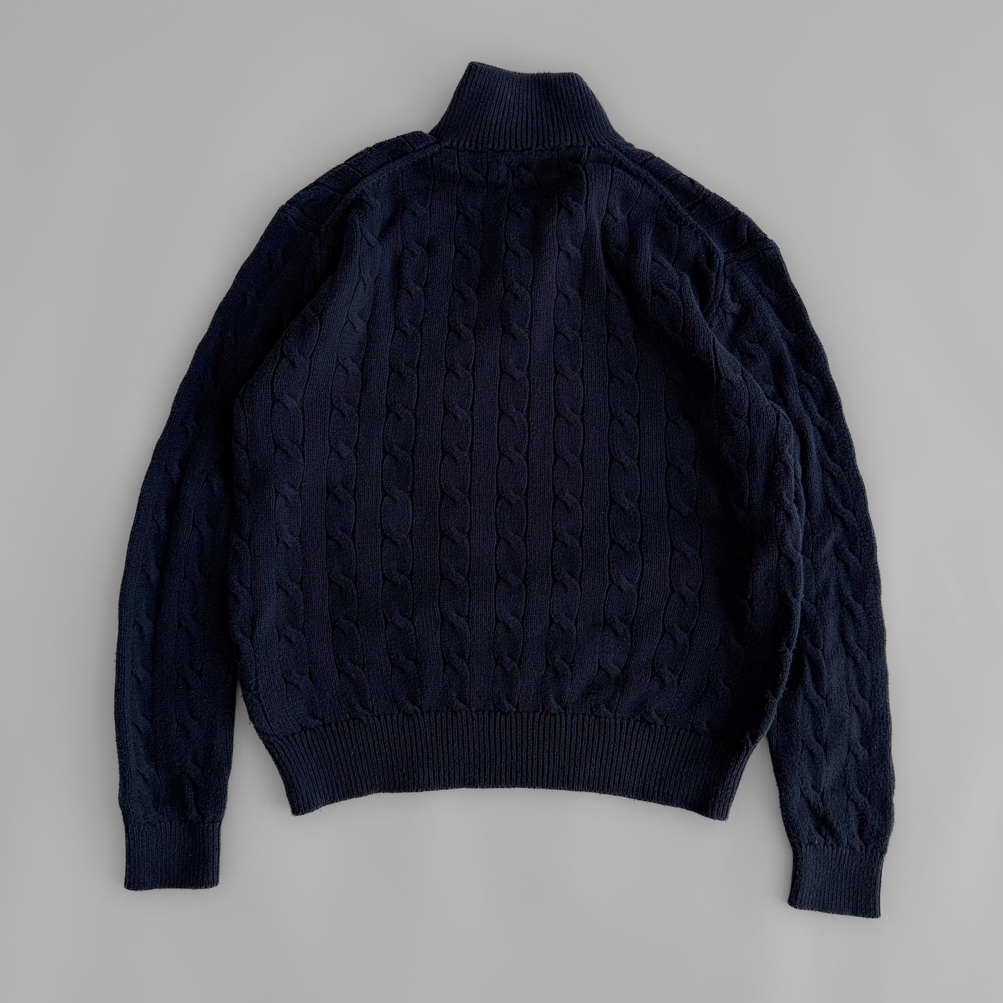 Ralph Lauren Cable Knit Quarter Zip - Small