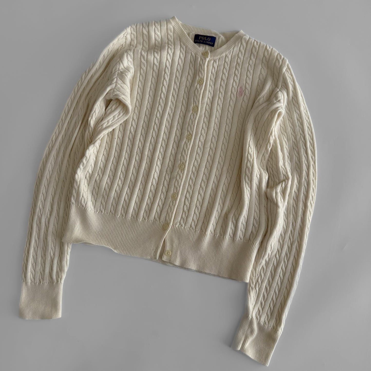 Ralph Lauren Cable Knit Cardigan - Small