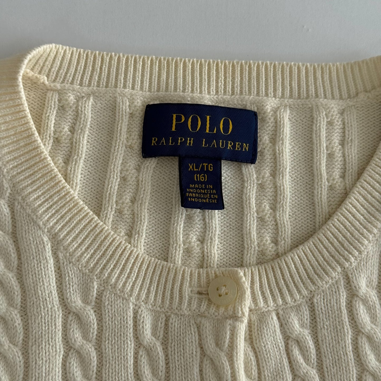 Ralph Lauren Cable Knit Cardigan - Small