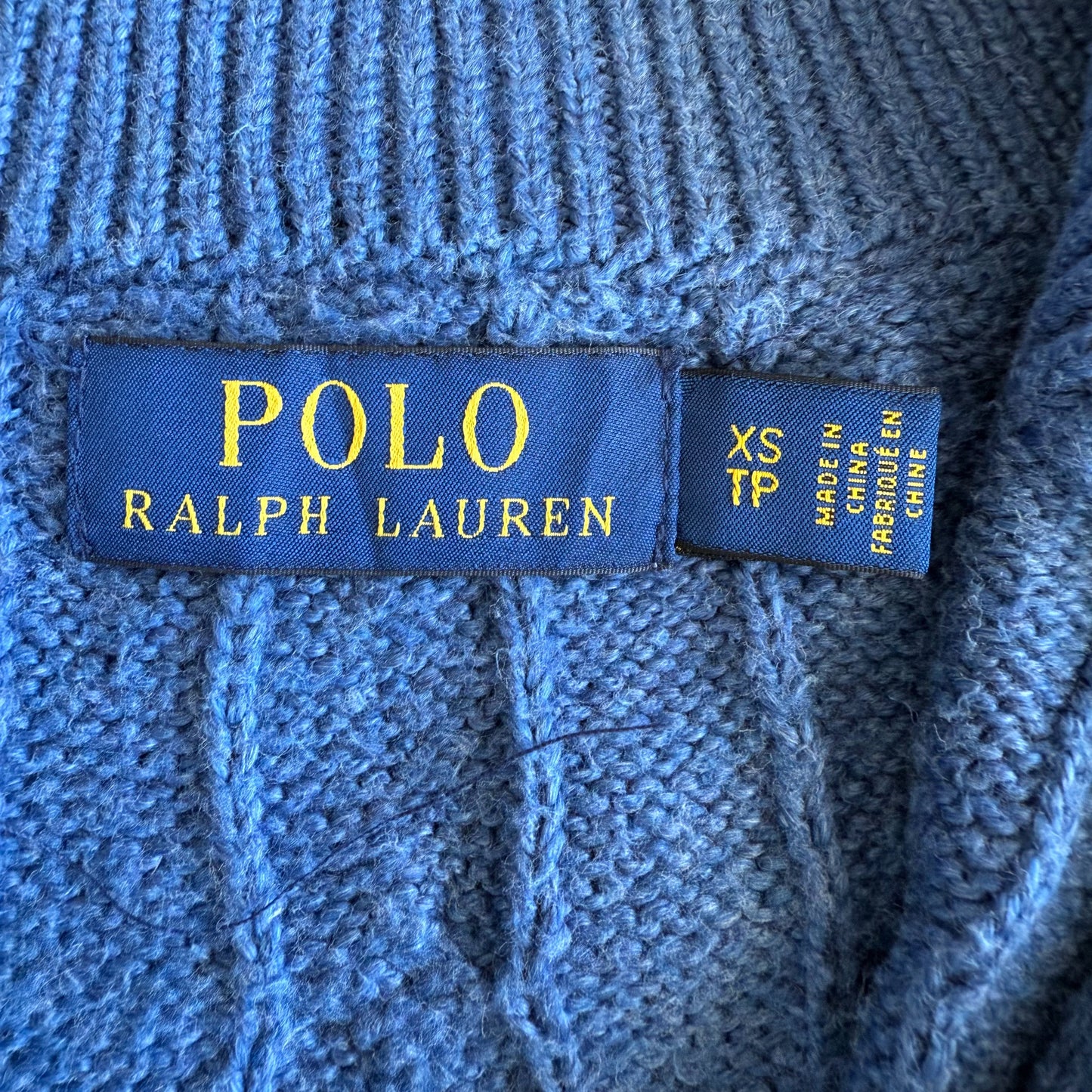Ralph Lauren Cable Knit Quarter Zip - XS