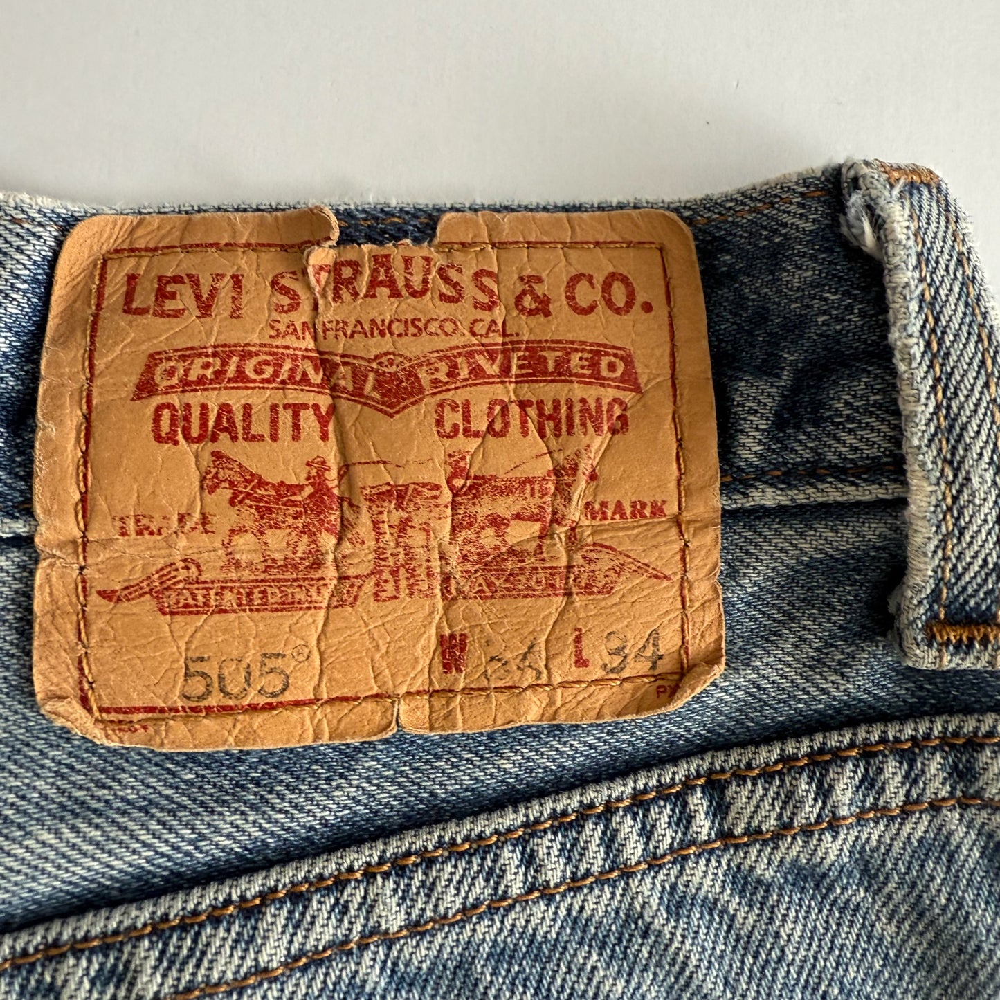 Levis 505 Straight Cut Jeans - 34 X 34