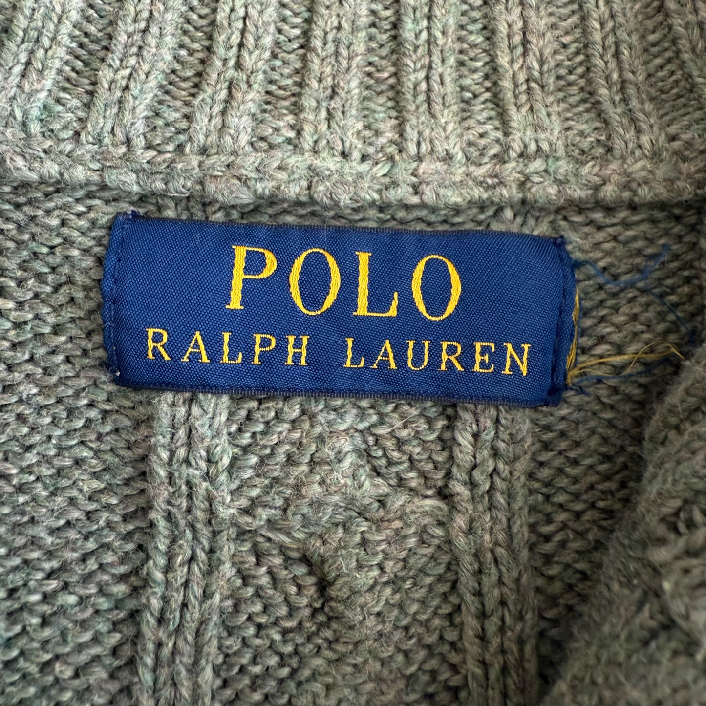 Ralph Lauren Cable Knit Quarter Zip - Large
