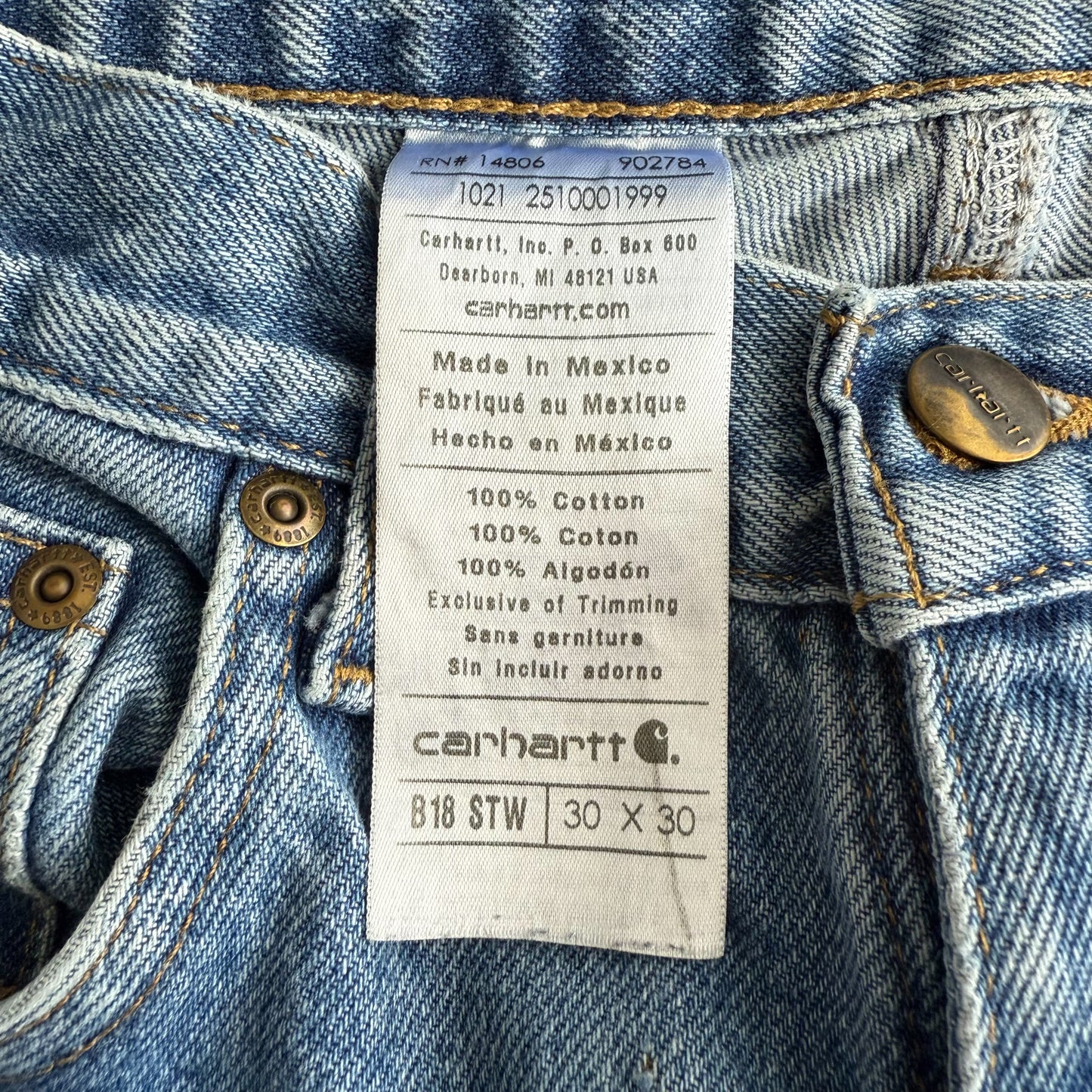 Carhartt Straight Leg Jeans - 30 X 30