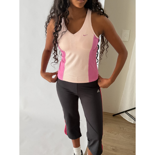 Y2K Nike Panelled Activewear Top - M/L