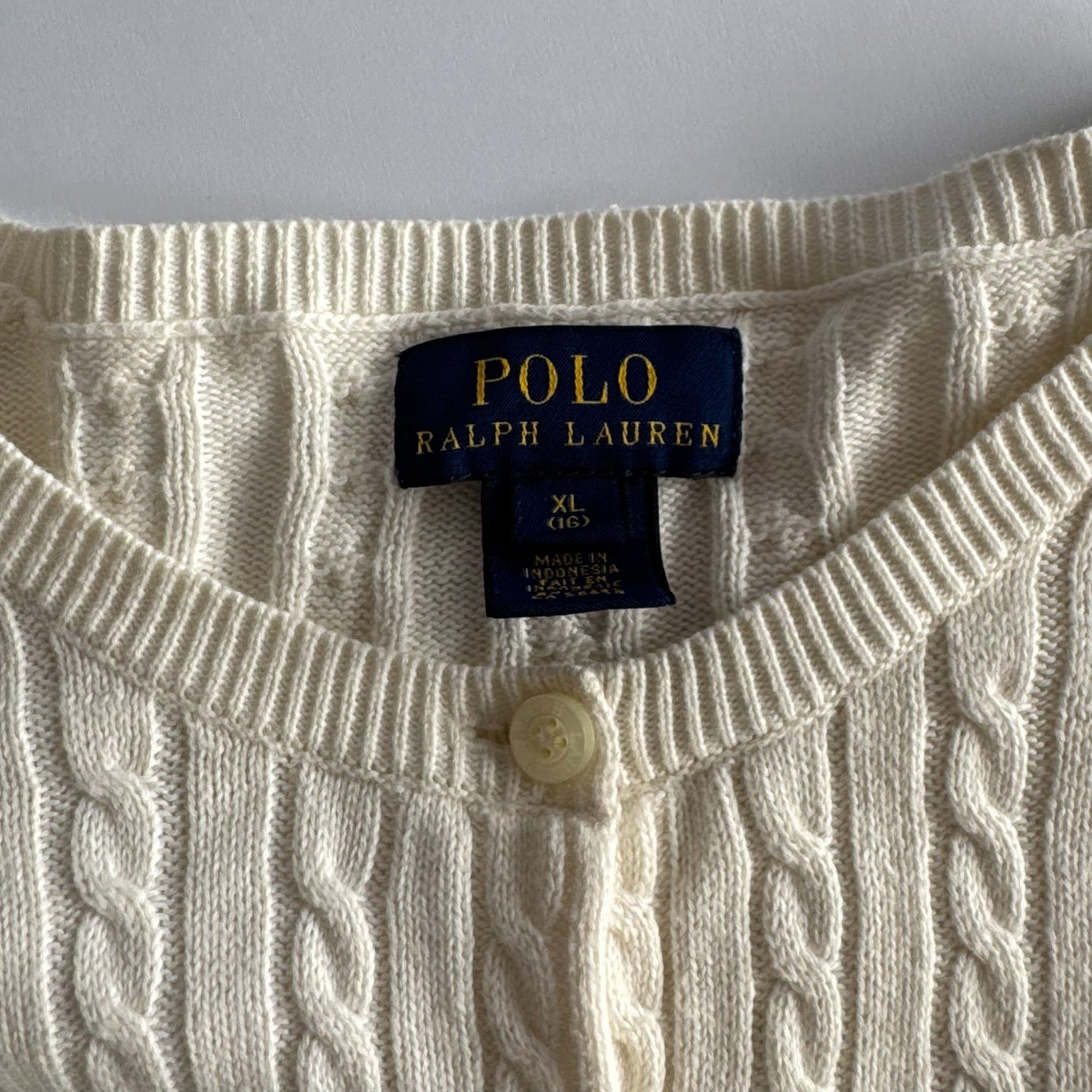 Ralph Lauren Cable Knit Cardigan - Small