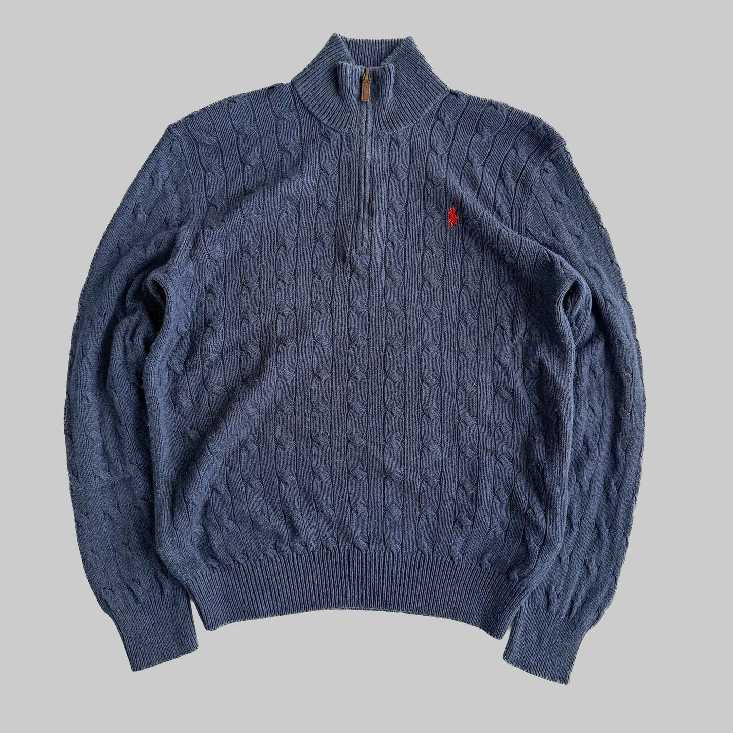 Ralph Lauren Cable Knit Quarter Zip - Medium
