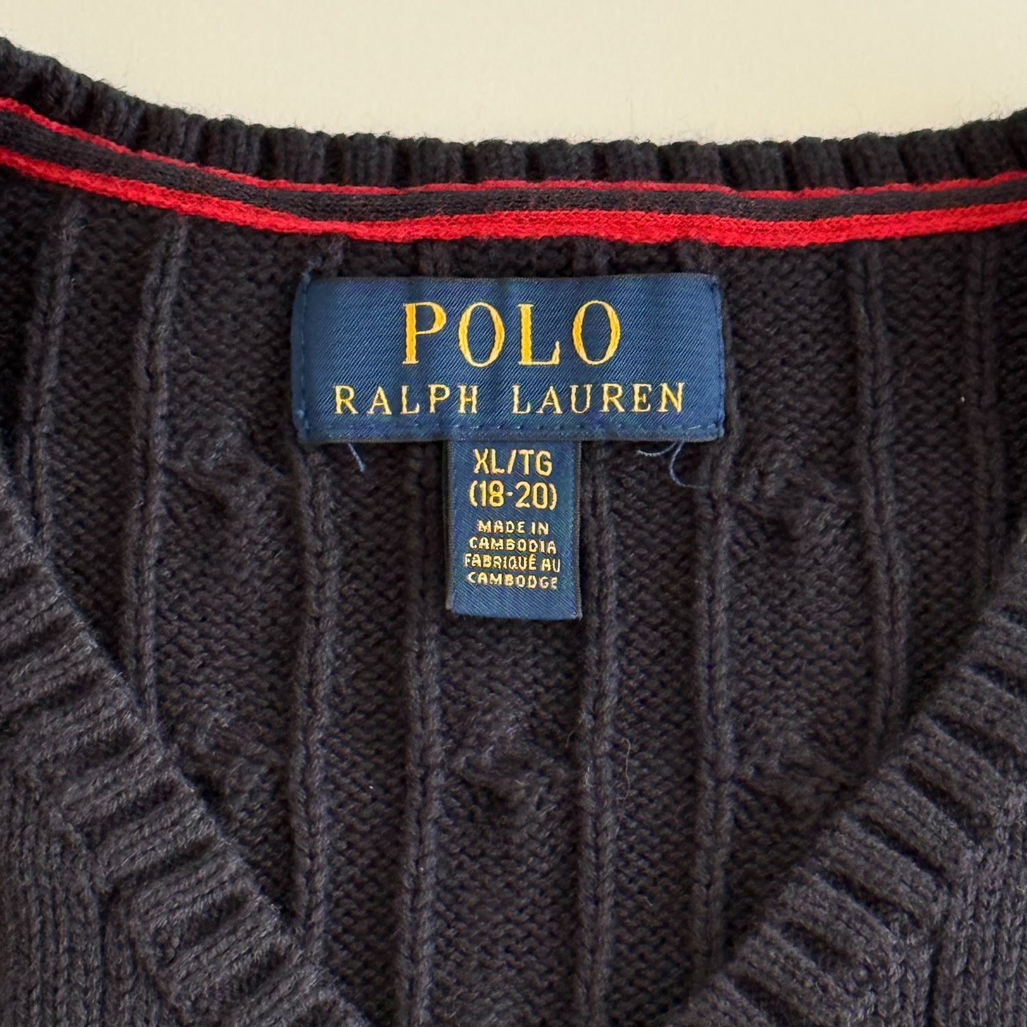 Ralph Lauren Cable Knit Vest - Large