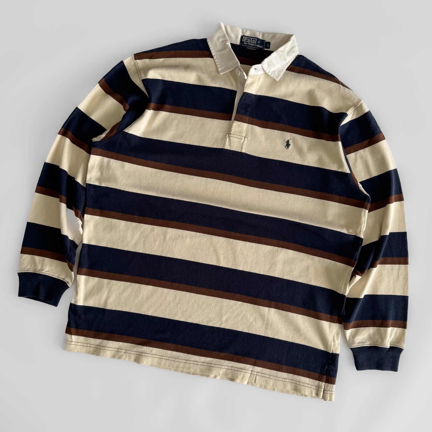 Rare Ralph Lauren Striped Rugby - Large