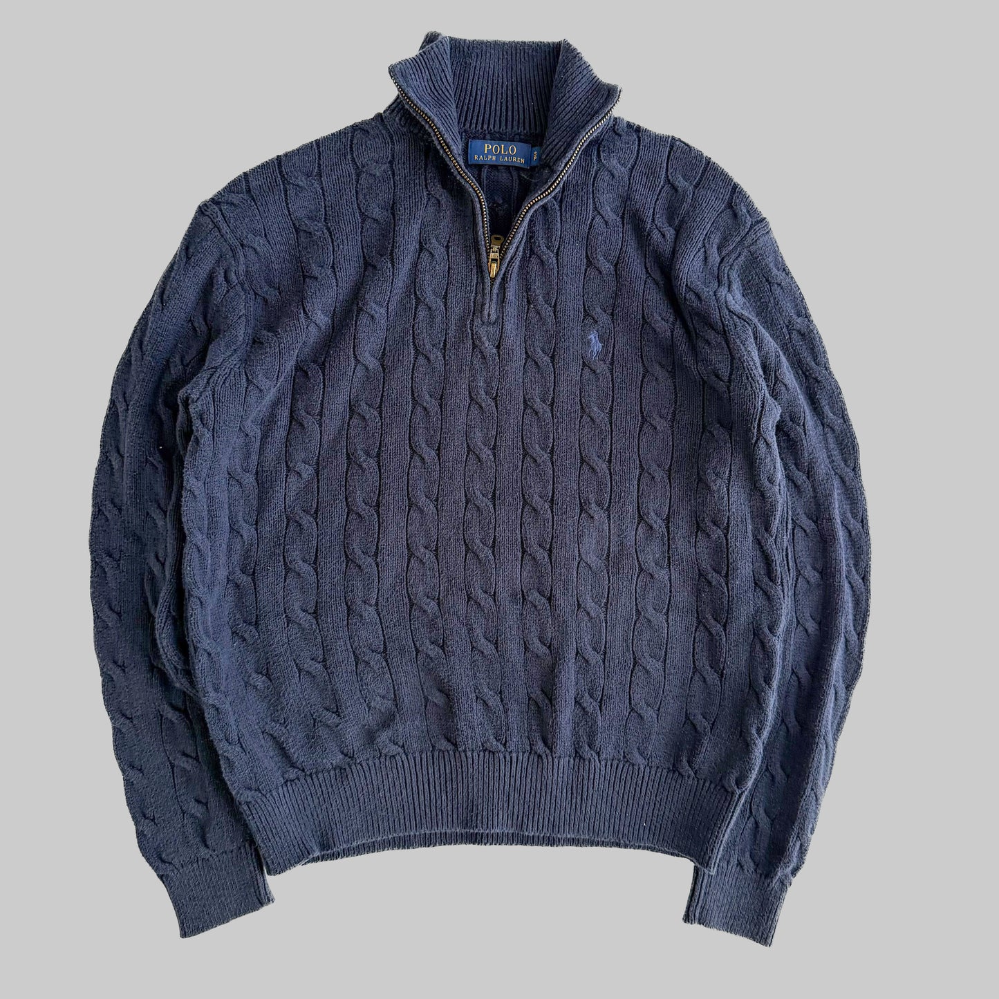 Ralph Lauren Cable knit Quarter Zip - XL