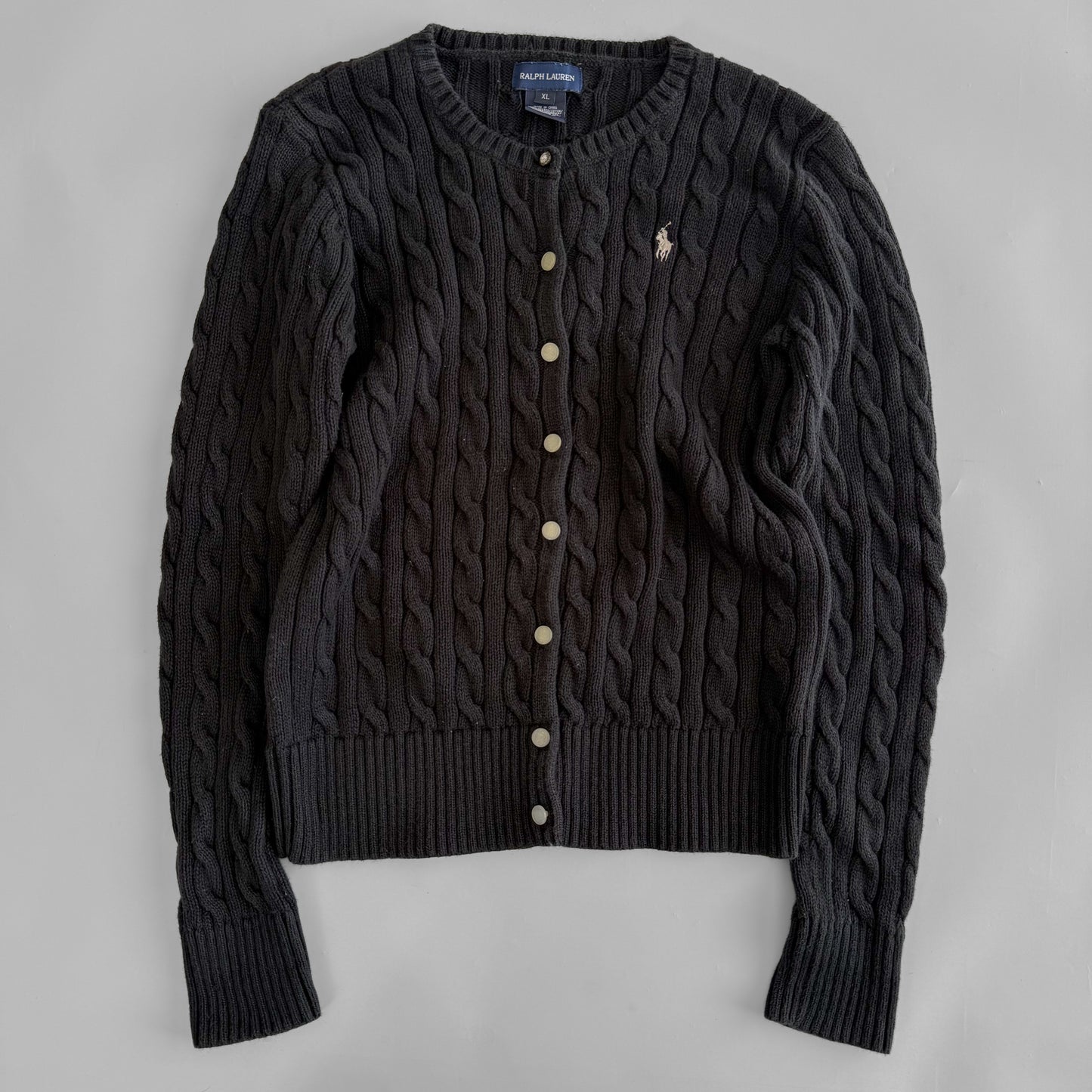 Ralph Lauren Cable Knit Cardigan - Small