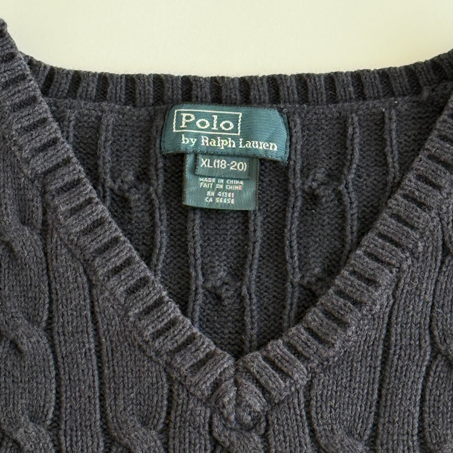 Ralph Lauren Cable Knit Vest - Small
