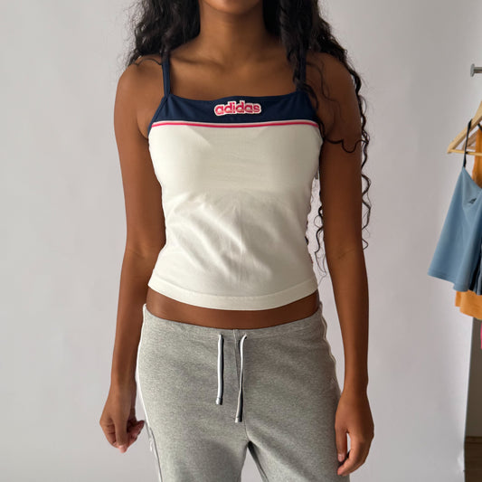 Y2K Adidas Spell Out Tank - L