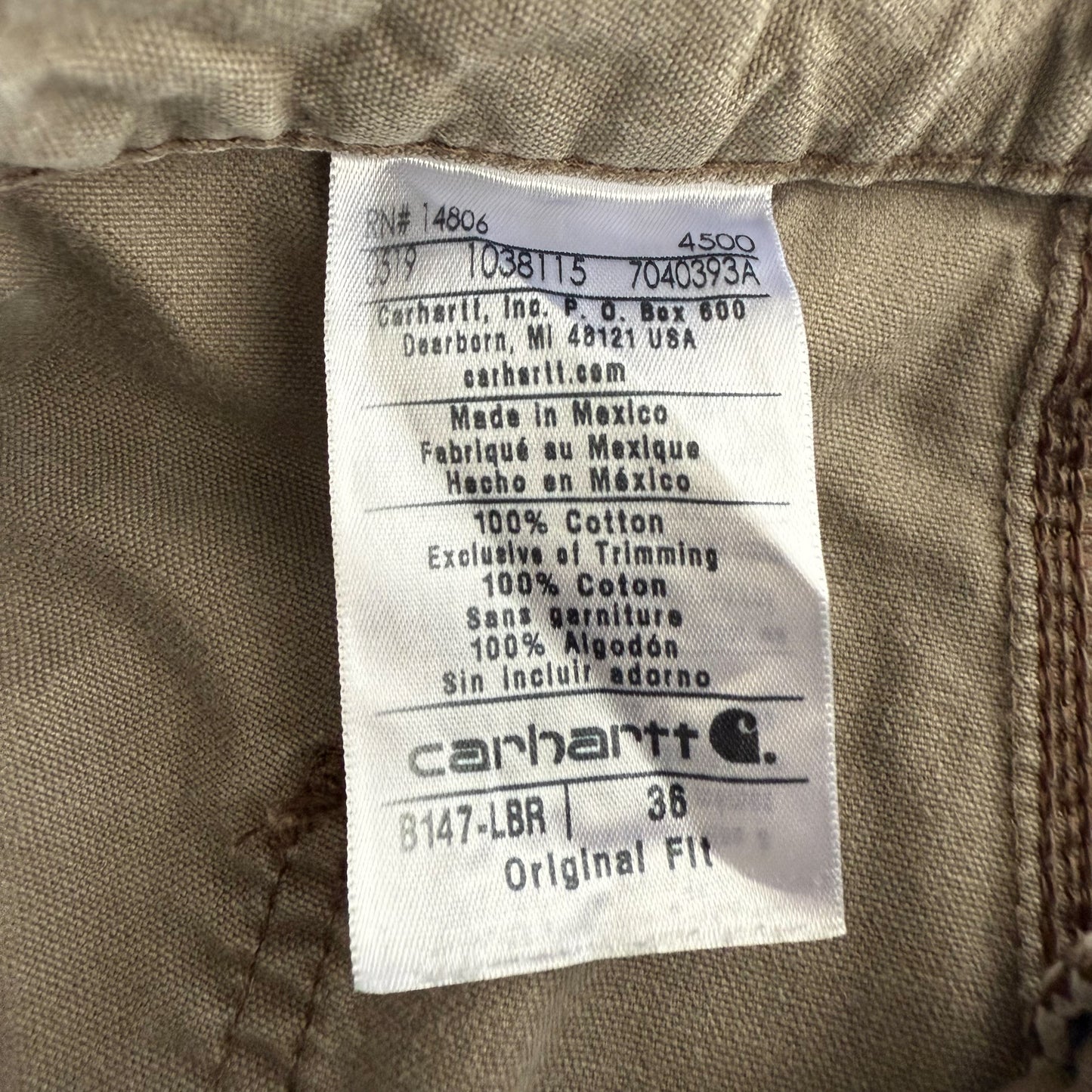 Carhartt Carpenter Shorts - 36”