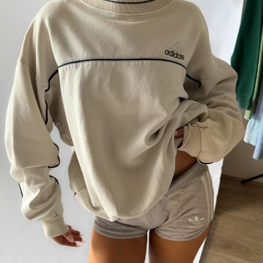 90s Adidas Striped Sweatshirt - S