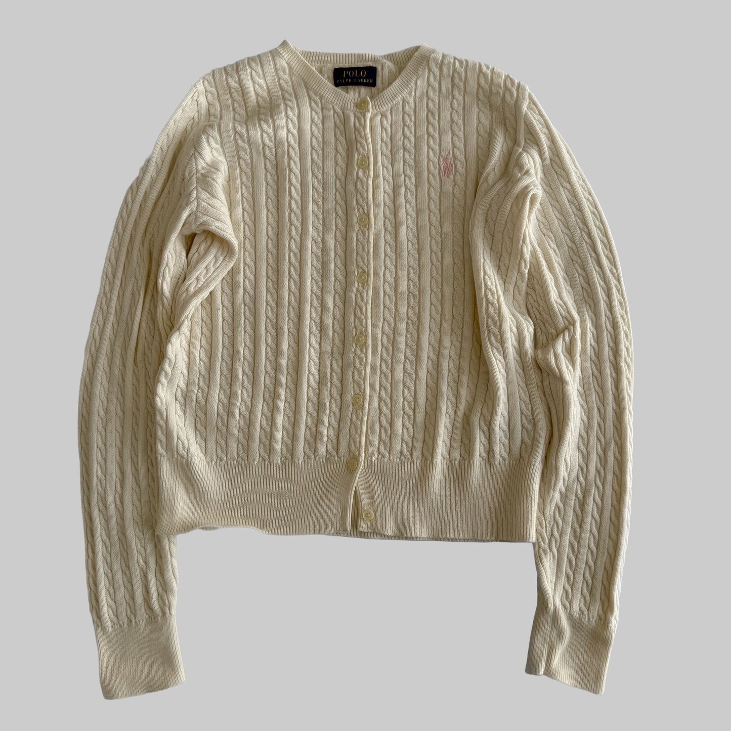 Ralph Lauren Cable Knit Cardigan - Small
