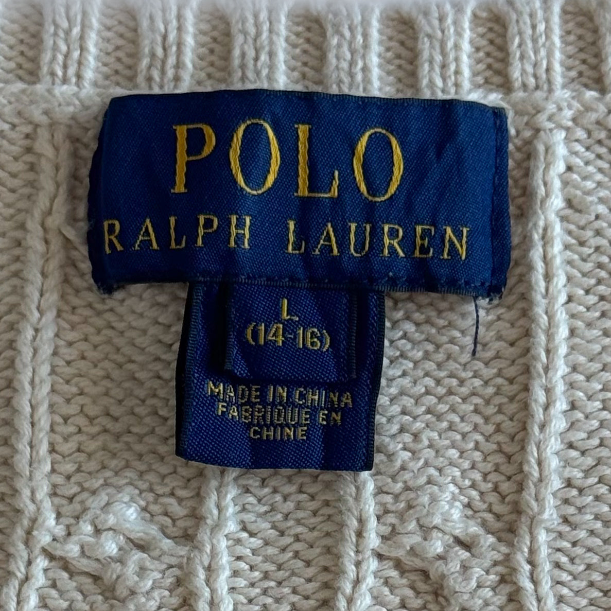 Ralph Lauren Cable Knit Vest - Medium