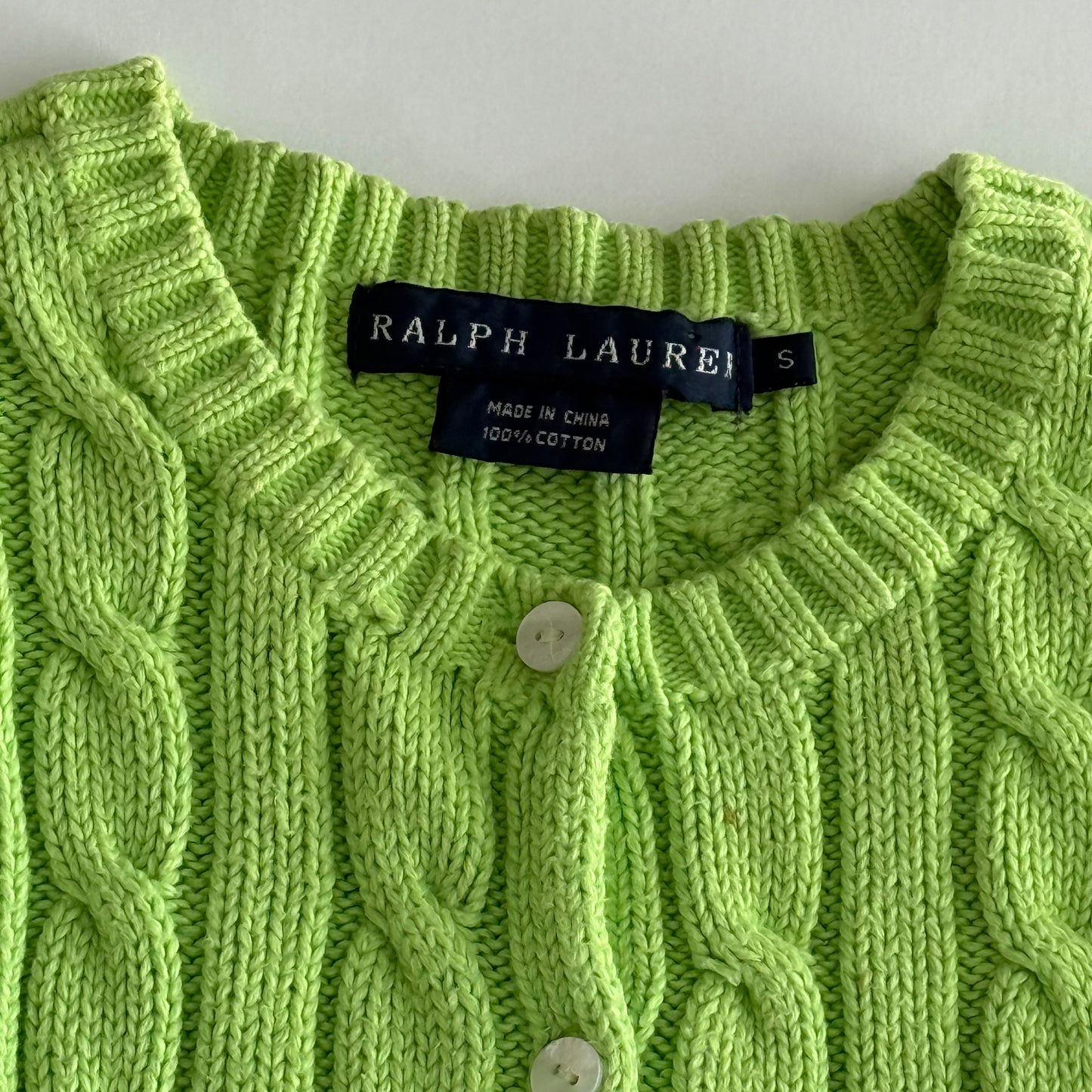 Ralph Lauren Cable Knit Cardigan - Small
