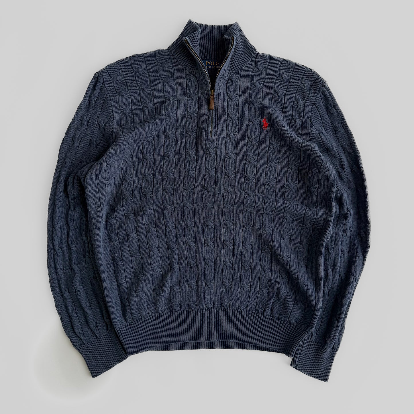 Ralph Lauren Cable Knit Quarter Zip - Medium