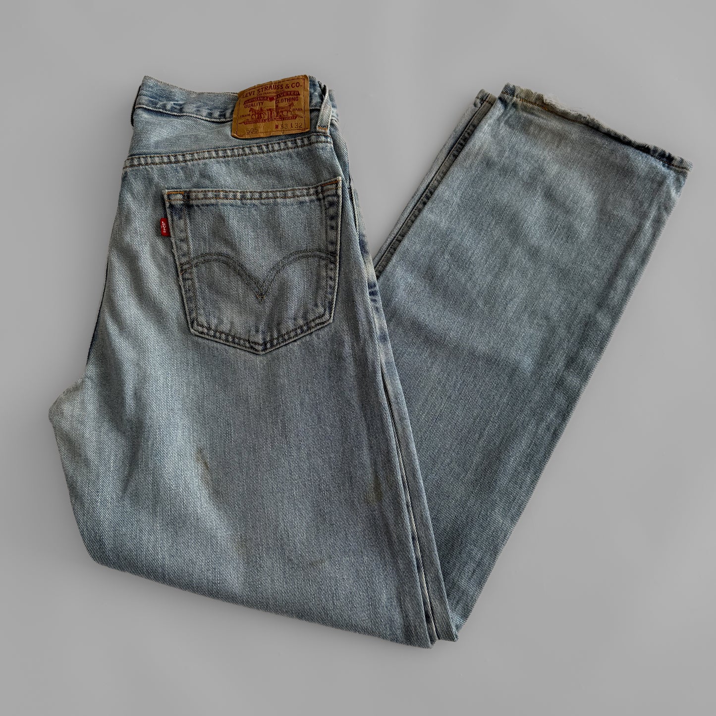 Levis 505 Straight Leg Jeans - 33 X 32
