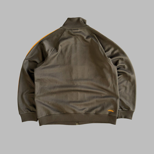 Y2K Adidas Three Stripe Spell Out Track Jacket - L