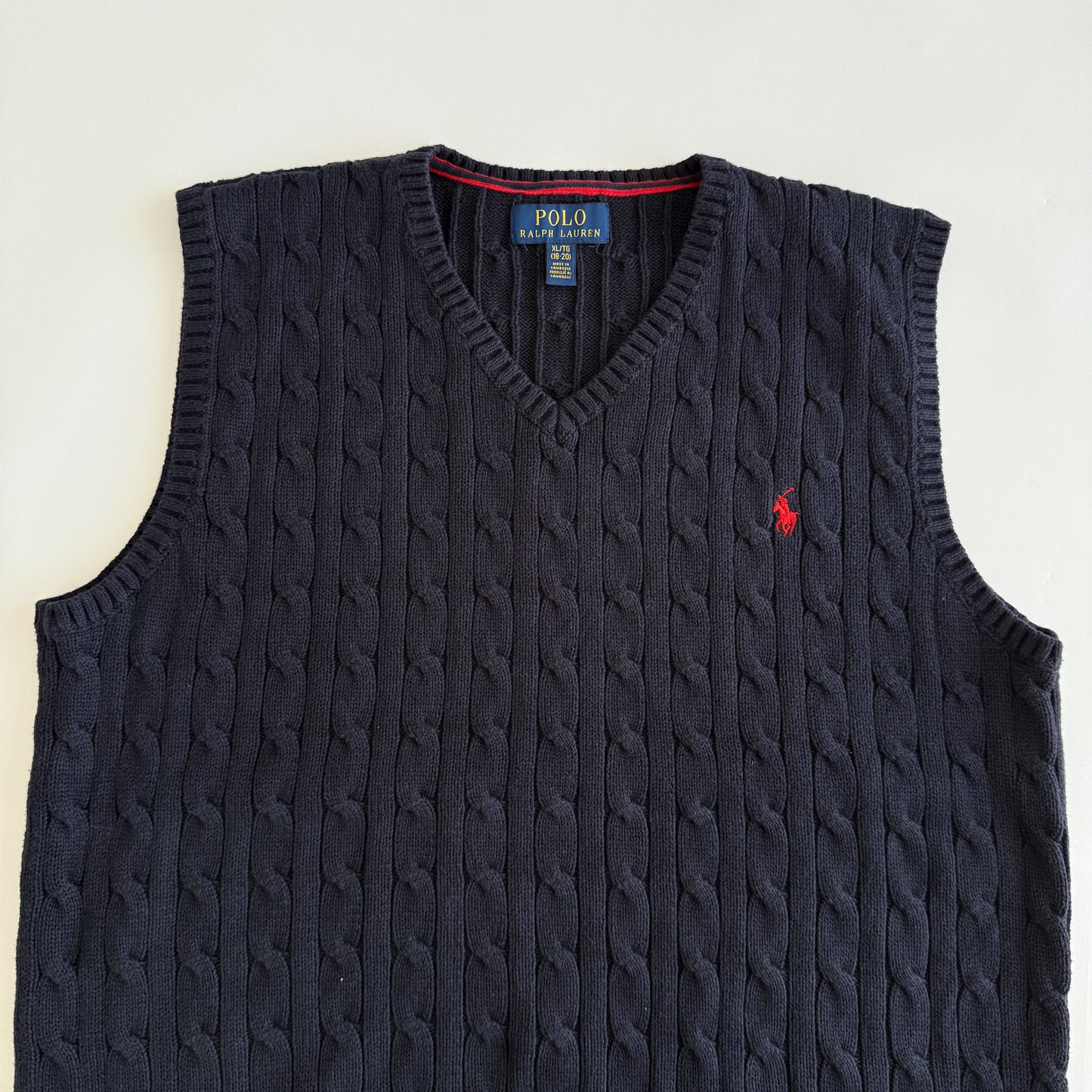 Ralph Lauren Cable Knit Vest - Large