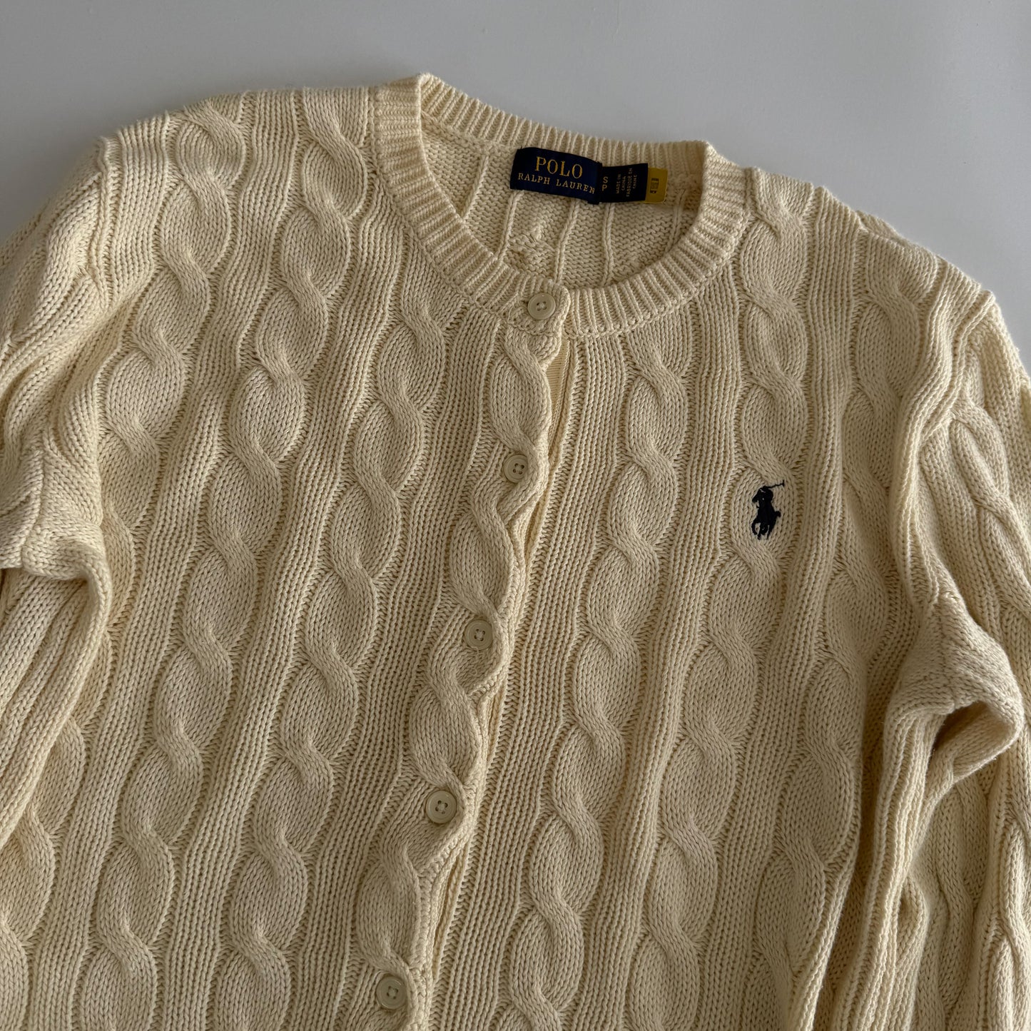 Ralph Lauren Cable Knit Cardigan - Large