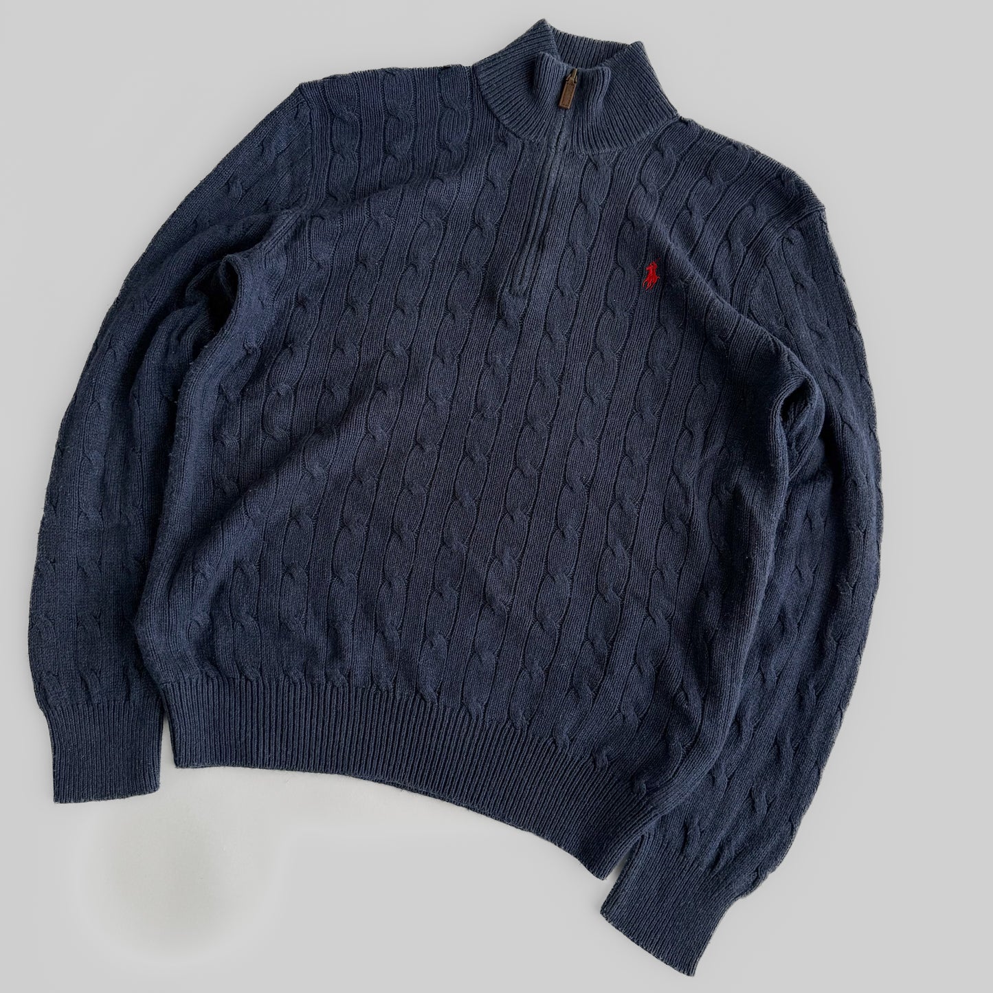 Ralph Lauren Cable Knit Quarter Zip - Medium