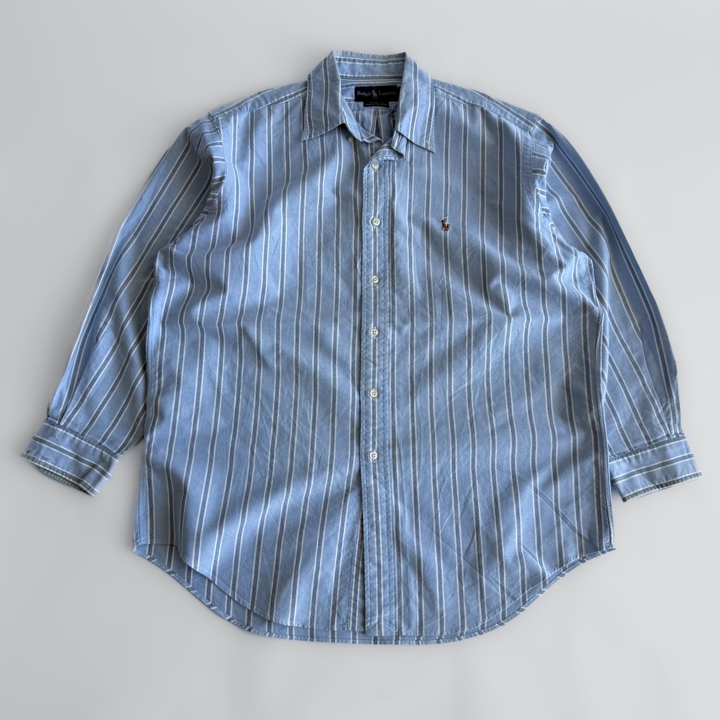 Ralph Lauren Striped Button Up Shirt - Large