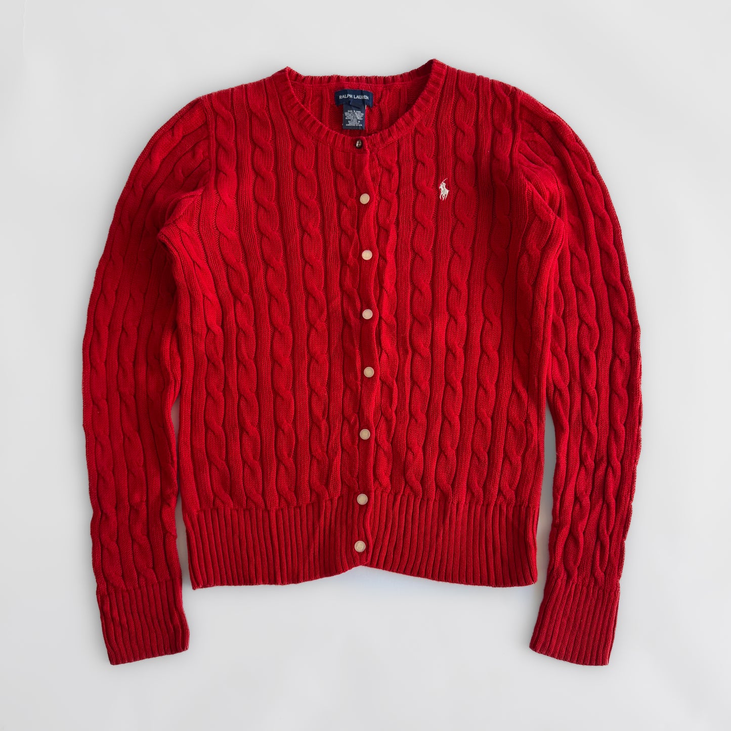 Ralph Lauren Cable Knit Cardigan - Small