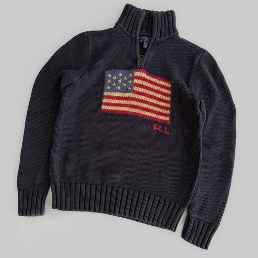 Ralph Lauren Flag Quarter Zip - XS