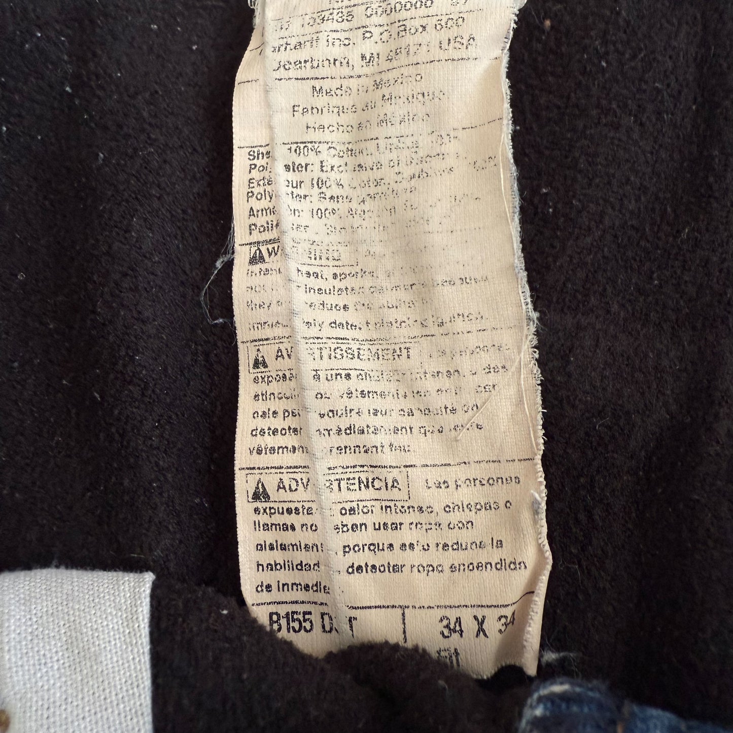Carhartt Double Lined Jeans - 34 X 34