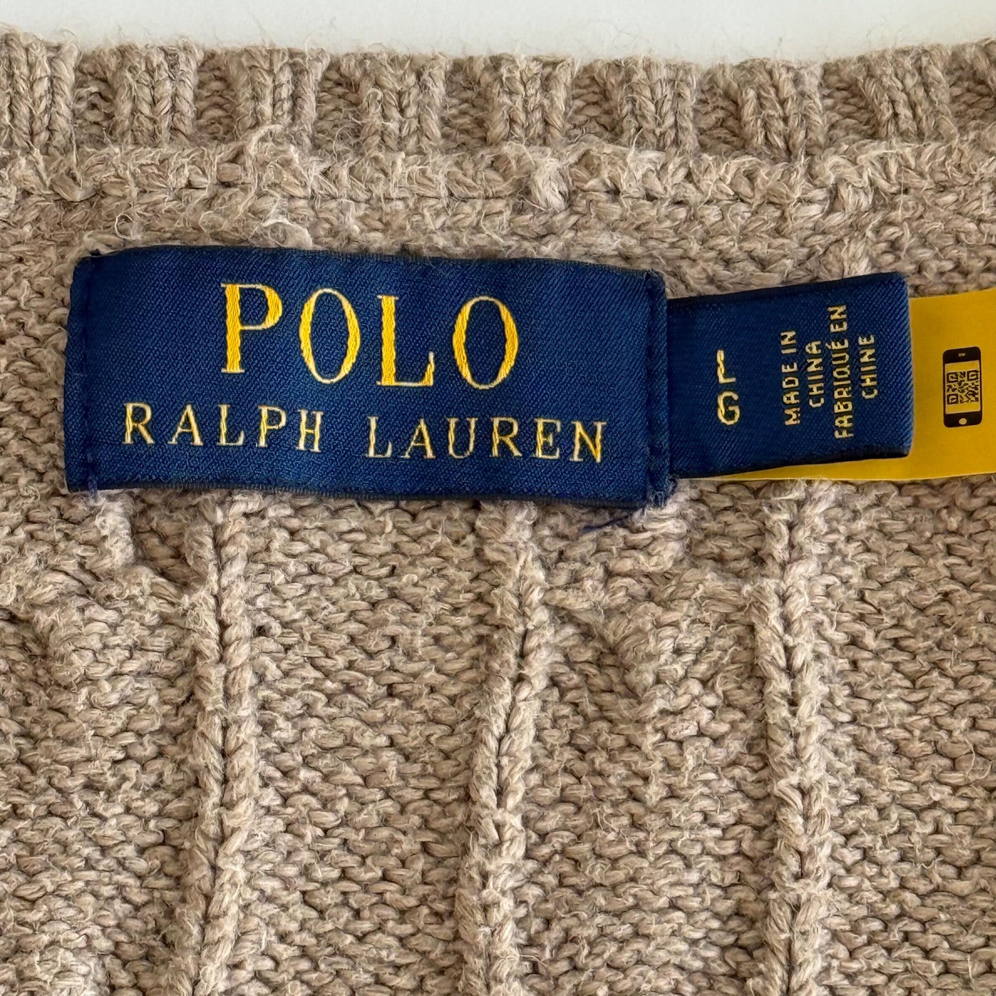 Ralph Lauren Cable Knit Vest - Large