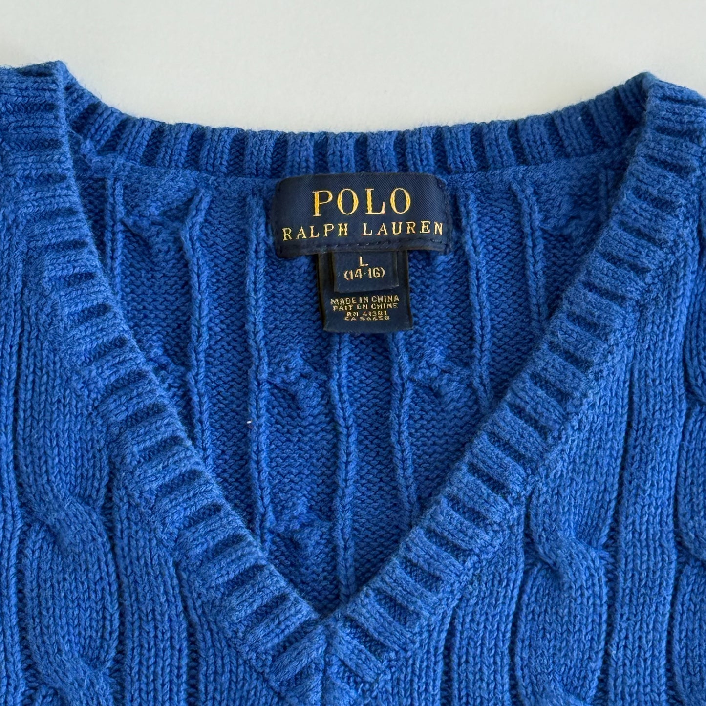 Ralph Lauren Cable Knit Vest - Medium