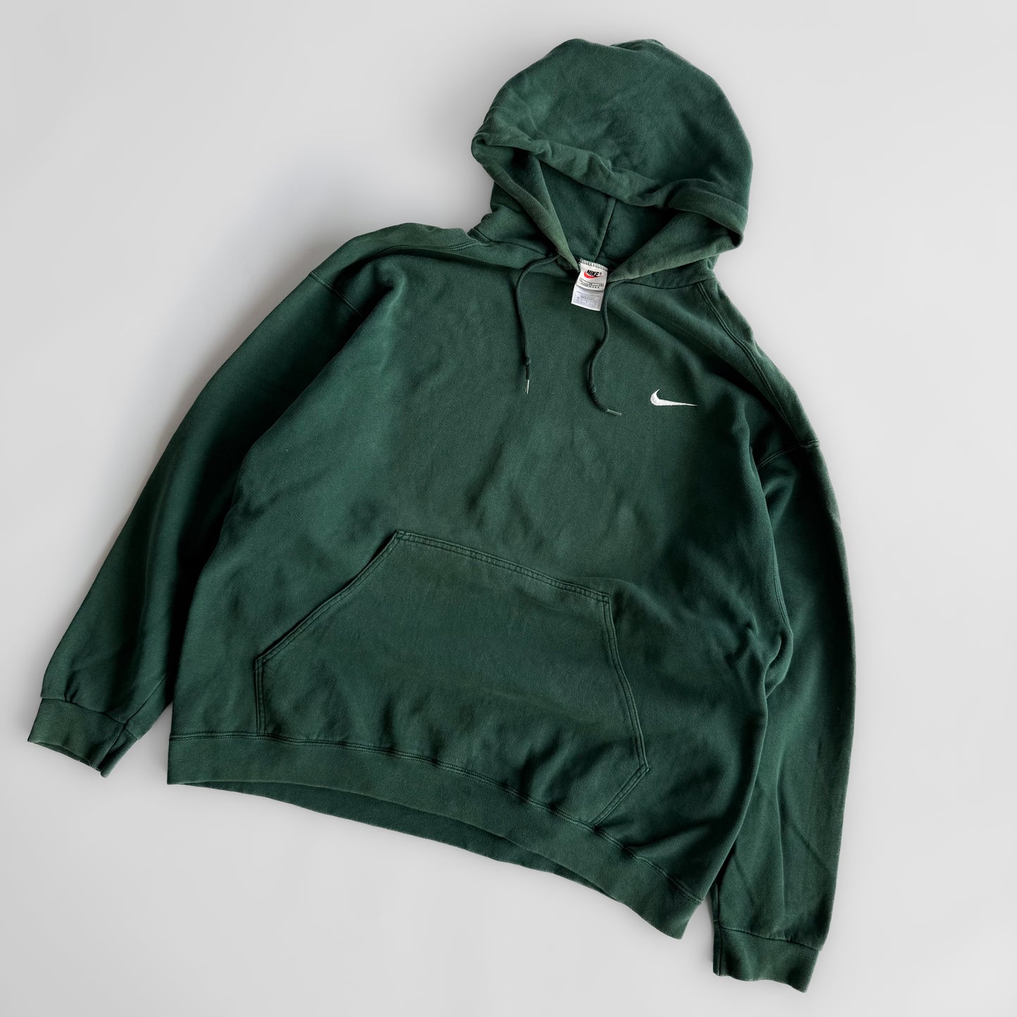 Rare Nike 90's Forest Green Hoodie - XL