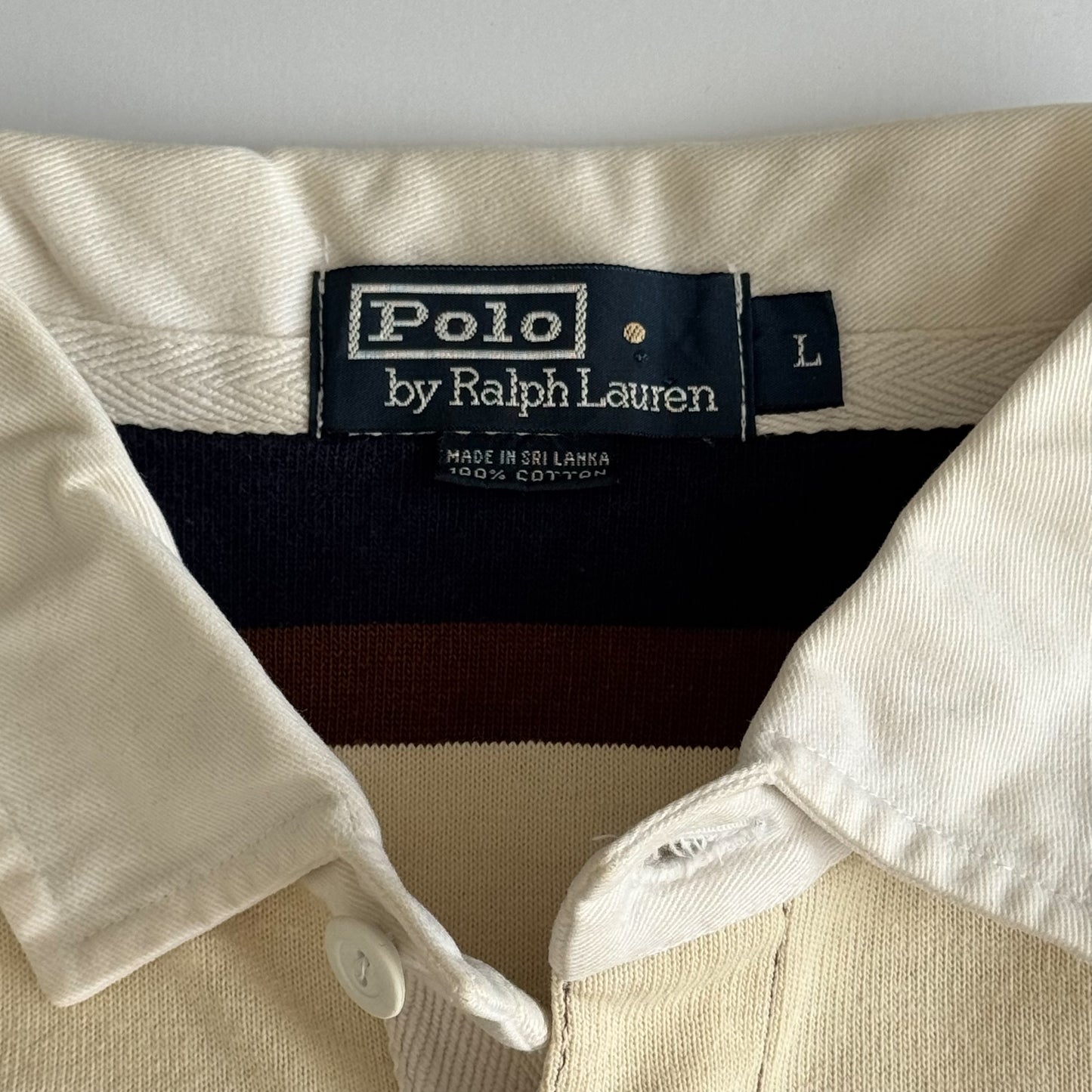 Rare Ralph Lauren Striped Rugby - Large