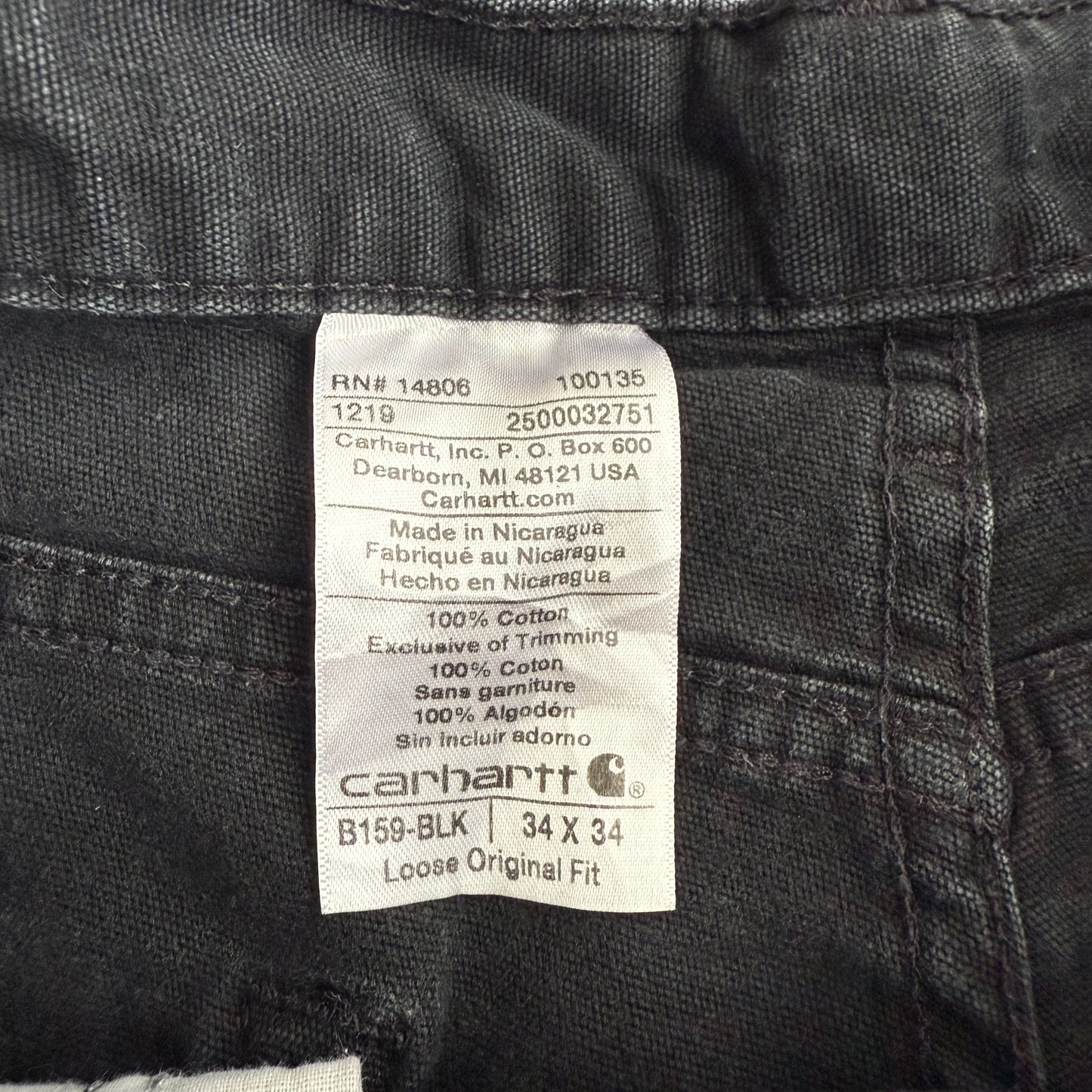 Carhartt Wide Leg Carpenter Jeans - 34 X 34