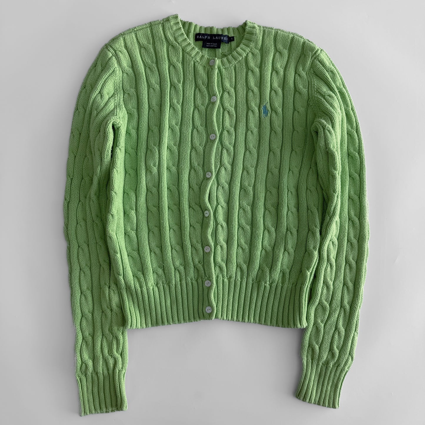 Ralph Lauren Cable Knit Cardigan - Small