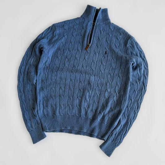 Ralph Lauren Cable Knit Quarter Zip - XS