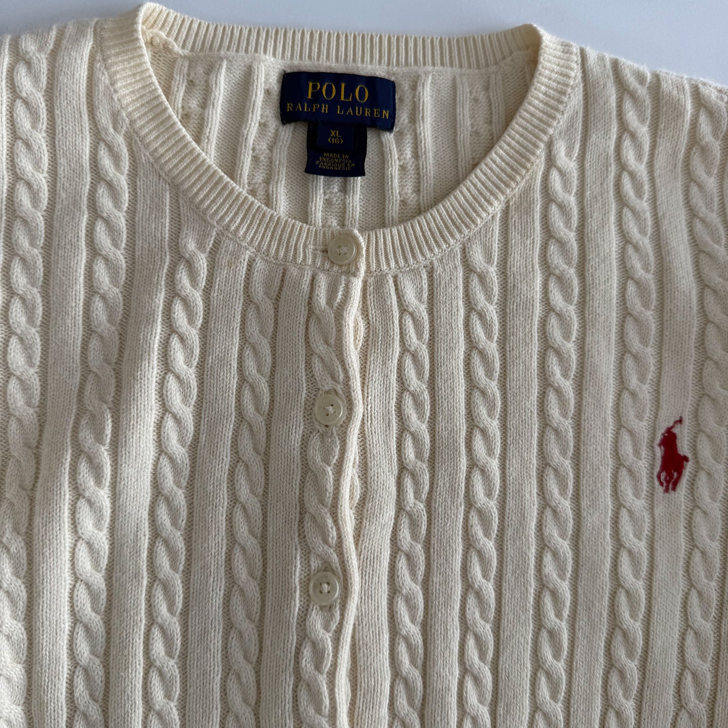 Ralph Lauren Cable Knit Cardigan - Large