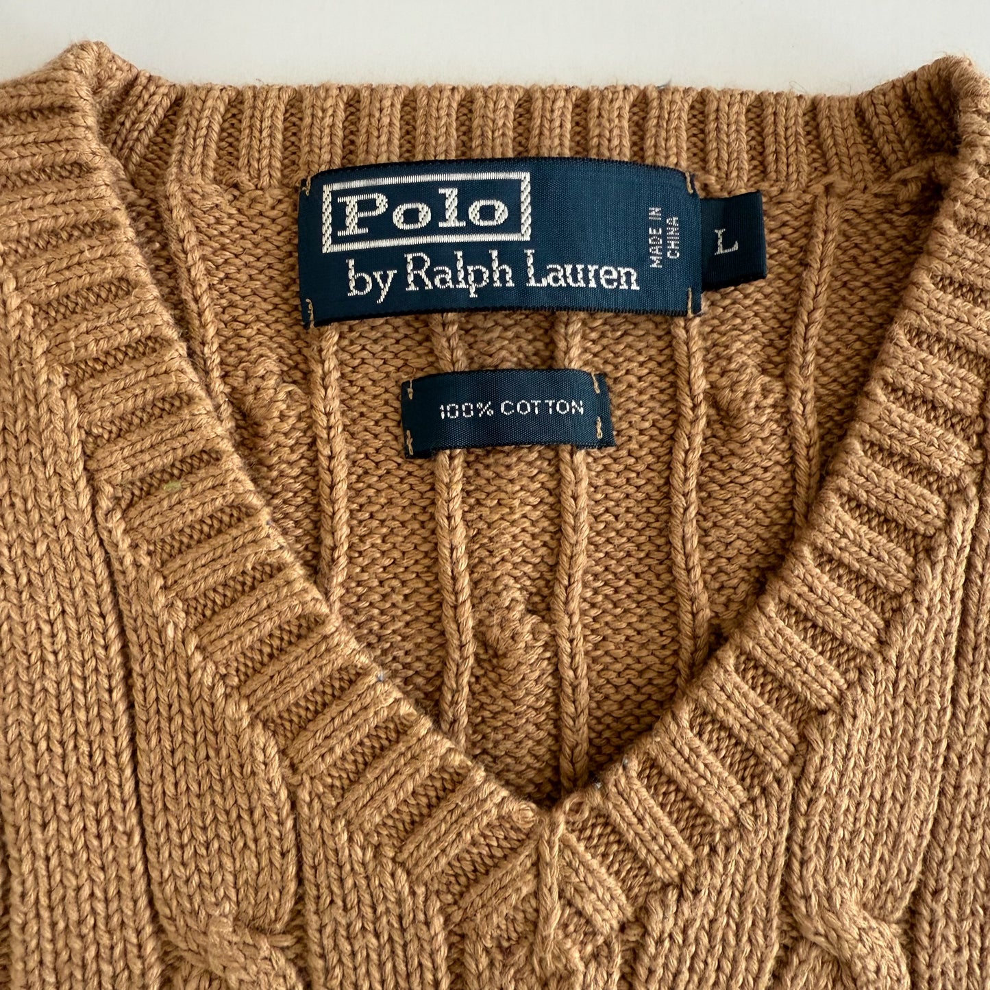 Ralph Lauren Cable Knit Vest - Large