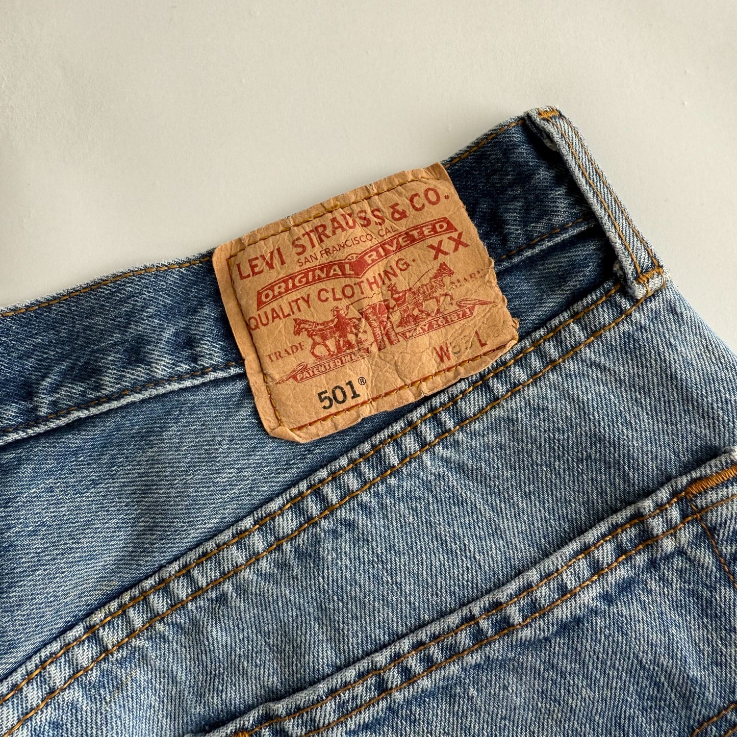 Levis 501 Straight Cut Jeans - 33”